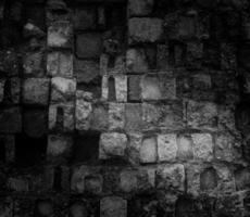 The black texture with brick wall for background website or brickwork for design photo