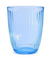 blue empty glass isolted on white background. photo