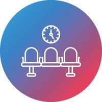 Patients Waiting Line Gradient Circle Background Icon vector