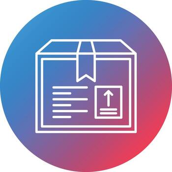 Package Line Gradient Circle Background Icon vector