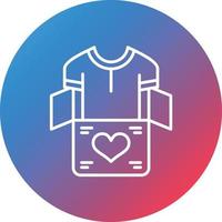 Clothes Donation Line Gradient Circle Background Icon vector