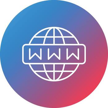 Web Interface Line Gradient Circle Background Icon vector