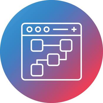 icono de fondo de círculo degradado de línea de diseño ux vector