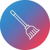 Mop Line Gradient Circle Background Icon vector