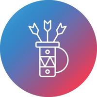 Quiver Line Gradient Circle Background Icon vector