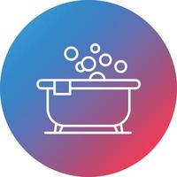 Jacuzzi Line Gradient Circle Background Icon vector