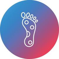 Reflexology Line Gradient Circle Background Icon vector