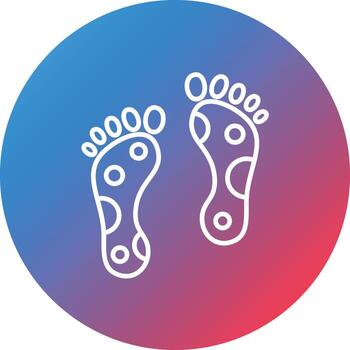 Reflexology Line Gradient Circle Background Icon vector