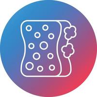 Sponge Line Gradient Circle Background Icon vector
