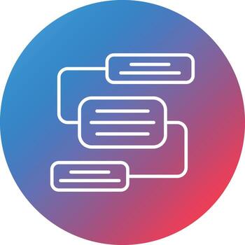 Workflow Line Gradient Circle Background Icon vector