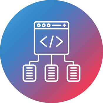 código marco línea gradiente círculo fondo icono vector