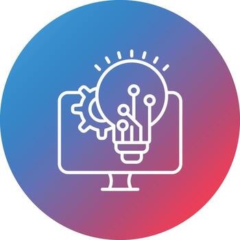 proyecto plan línea gradiente círculo fondo icono vector