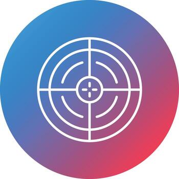 Aim Line Gradient Circle Background Icon vector