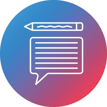 Compose Line Gradient Circle Background Icon vector