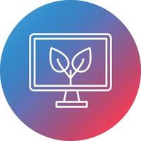Organic Content Line Gradient Circle Background Icon vector