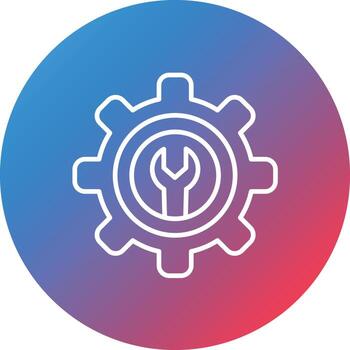 Configuration Line Gradient Circle Background Icon vector
