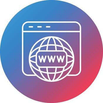 página dirección línea gradiente círculo fondo icono vector