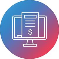 Subscription Model Line Gradient Circle Background Icon vector