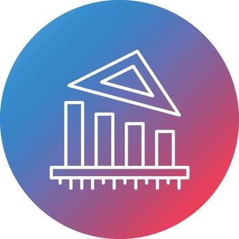 establecer el icono de fondo del círculo degradado de línea cuadrada y gráfica vector