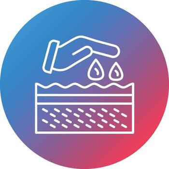 Seedling Line Gradient Circle Background Icon vector