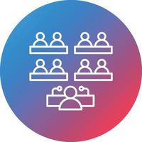 Class Line Gradient Circle Background Icon vector