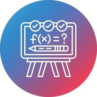 Solving Formula Line Gradient Circle Background Icon vector