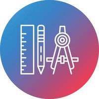 Geometry Tools Line Gradient Circle Background Icon vector