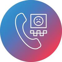 Complaint Line Gradient Circle Background Icon vector