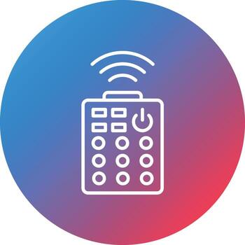 Smart Control Line Gradient Circle Background Icon vector