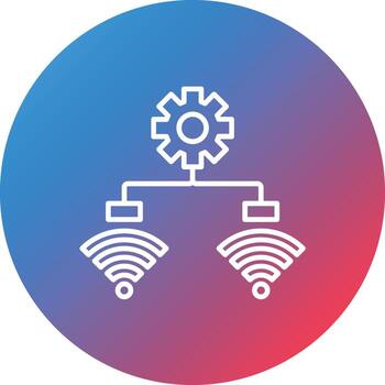 Process Line Gradient Circle Background Icon vector