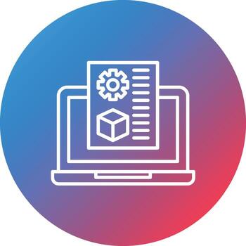 Rapid Prototyping Line Gradient Circle Background Icon vector