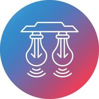 Smart Light Line Gradient Circle Background Icon vector