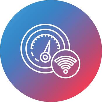 Smart Meter Line Gradient Circle Background Icon vector