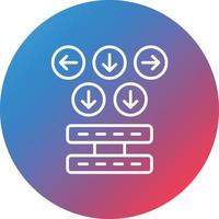 Ambiguity Line Gradient Circle Background Icon vector