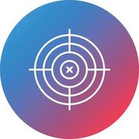 On Target Line Gradient Circle Background Icon vector