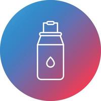 Milk Bucket Line Gradient Circle Background Icon vector