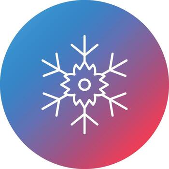 icono de fondo de círculo degradado de línea de copo de nieve vector