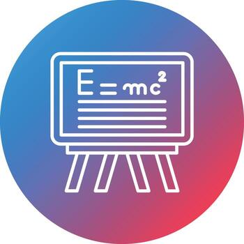 Formula Line Gradient Circle Background Icon vector