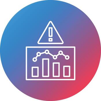 Risk Analysis Line Gradient Circle Background Icon vector