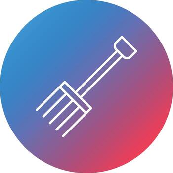 Farm Fork Line Gradient Circle Background Icon vector