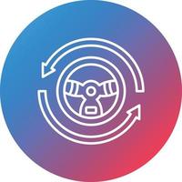 Autopilot Line Gradient Circle Background Icon vector