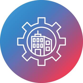 icono de fondo de círculo degradado de línea de evolución vector