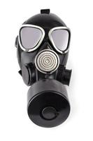 black gas mask isolatade on white background photo