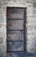 old half-open door. Vintage conception. Seletive focus photo