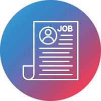 Job Vacancy Line Gradient Circle Background Icon vector