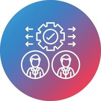 Policy Deployment Line Gradient Circle Background Icon vector