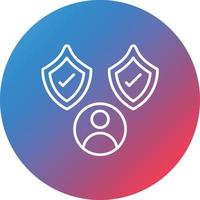 Selection Line Gradient Circle Background Icon vector