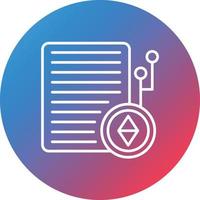 Smart Contract Line Gradient Circle Background Icon vector