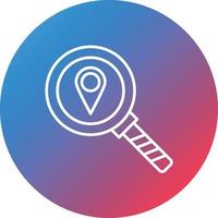 Location Searching Line Gradient Circle Background Icon vector