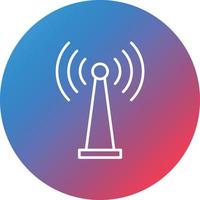 Wifi Tethering Line Gradient Circle Background Icon vector